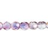 Fire polished 4mm Crystal/purple Strung Fire polished 4mm Crystal/purple Strung